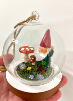 Gnome glass decoration