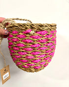 Pink hanging basket