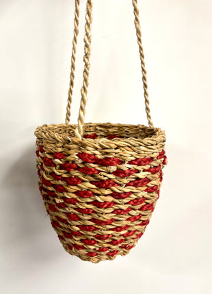 Red hanging basket