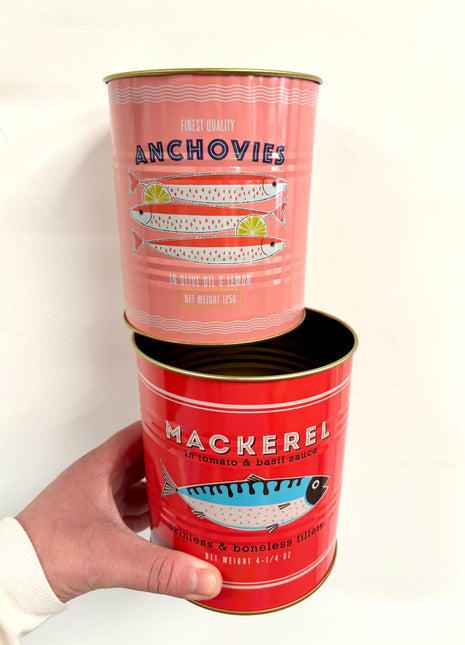 Storage fish tins