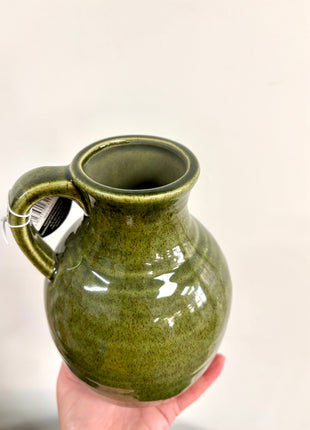 Olive green vase