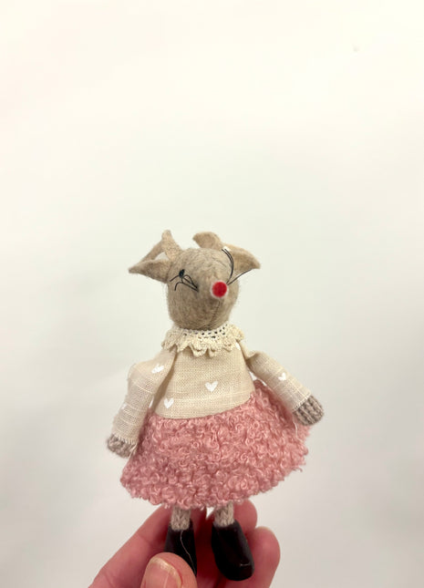 Pink felt mouse