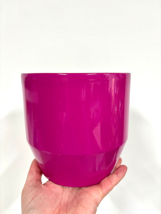 Hot pink plant pot