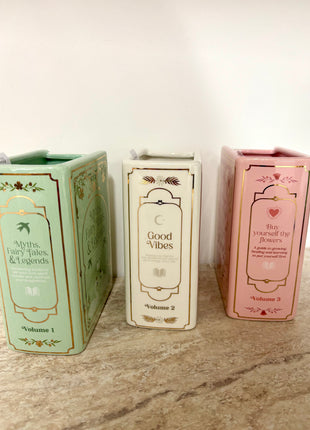 Book shaped vases