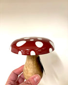 Red wooden mushroom
