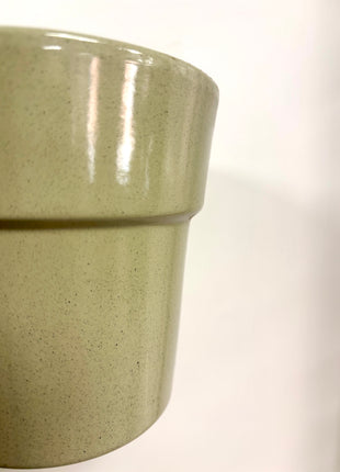 Olive Green Rimmed Pot