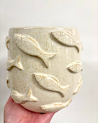 Fish plant pot natural