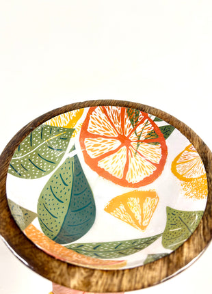 Citrus serving bowl white