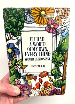 Alice in Wonderland book vase/planter