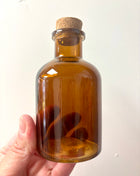 Brown round bottle