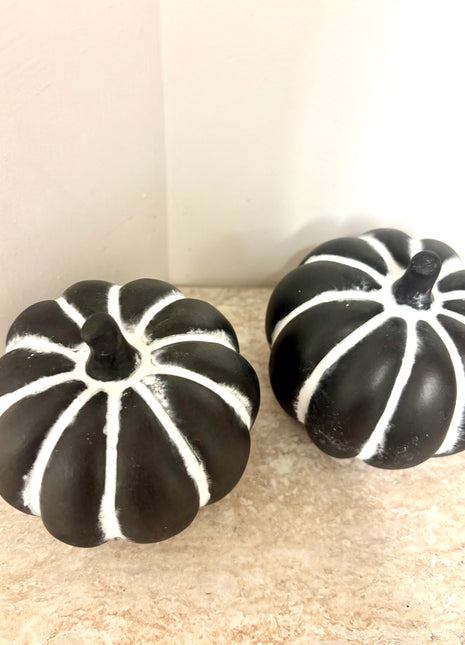 Black cement pumpkin