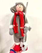 Boy with snow shovel