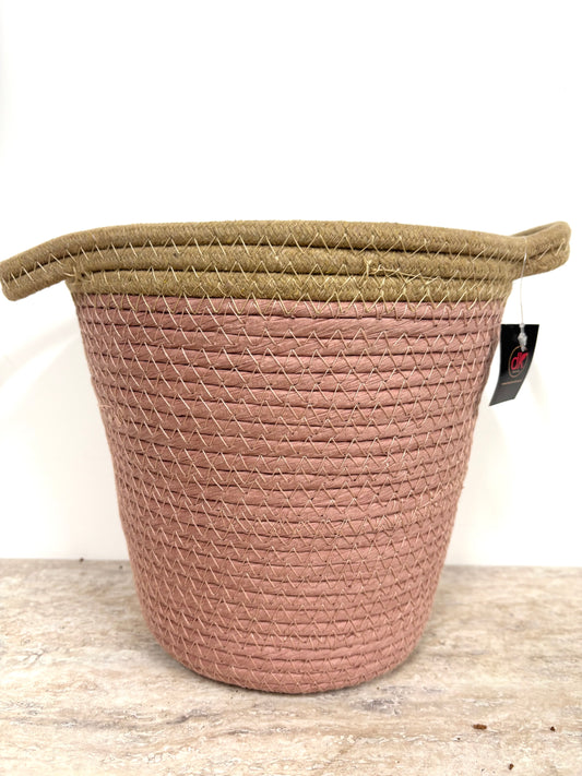 2 handled pink pot