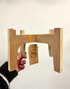 Wood slot-together stand medium