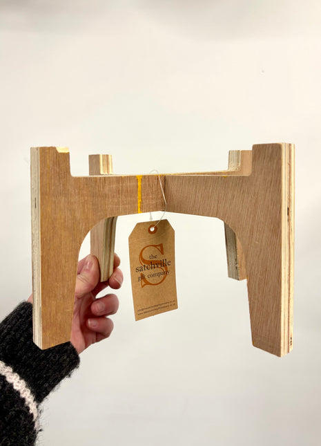 Wood slot-together stand medium