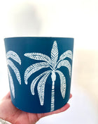 Palm tree plant pot