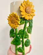 Sunflower 2 stem vase