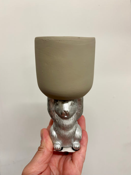 Pot with rabbit