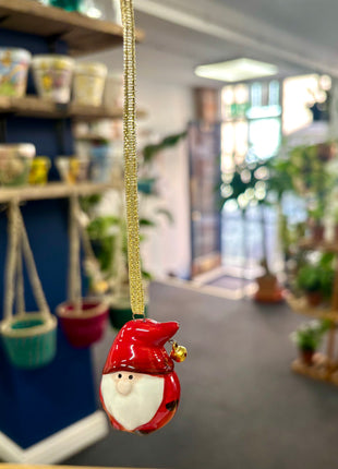 Red gonk with bell hanger