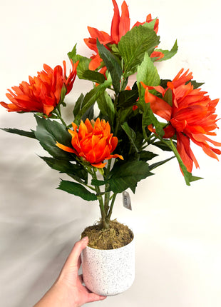 Faux Red Dahlia