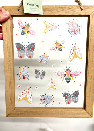 Floral bug wall hanging