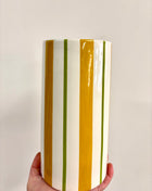 Stripe mustard vase