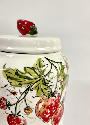 Strawberry jar with lid