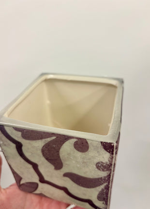 Square grey ceramic pots