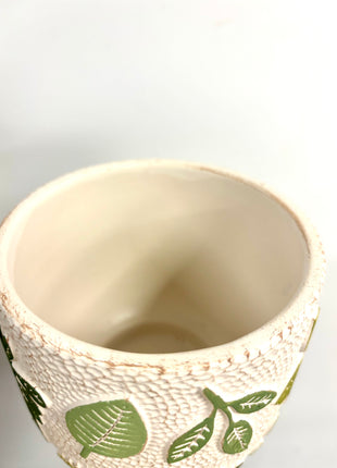 3D leaf plant pot small