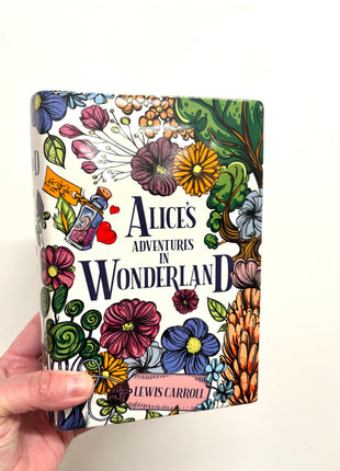Alice in Wonderland book vase/planter