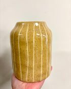 Glazed lined vase