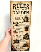 Rules to the garden plaque