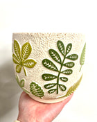 3D leaf plant pot medium