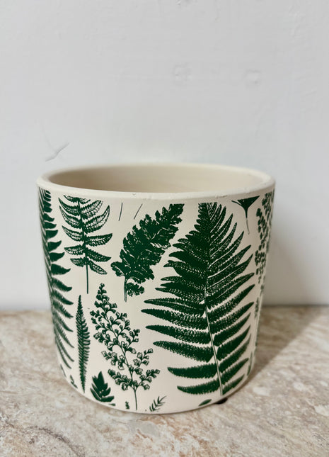 Green leaf pot small