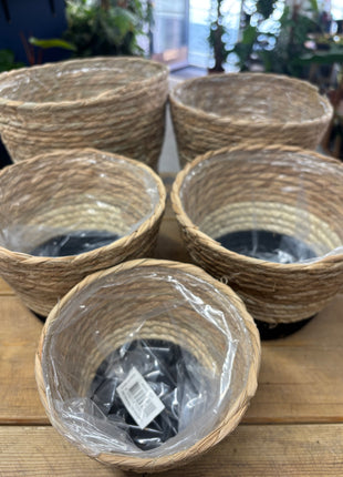 Woven pots - set of 5
