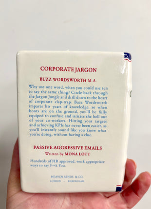 Corporate Jargon book vase/pen pot