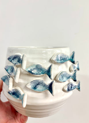 3D fish plant pot