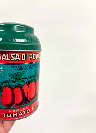 Tomato tin green lid