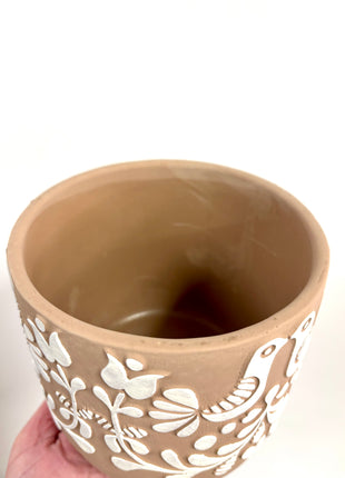 Bird plant pot
