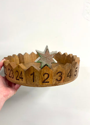 Wooden tray advent calendar