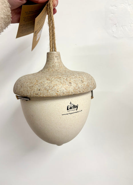 Earthy acorn bird house