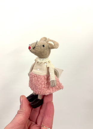 Pink felt mouse