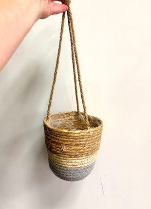 Hanging basket blue small
