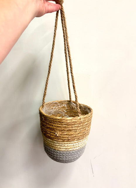 Hanging basket blue small