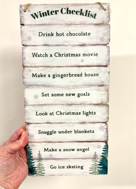 Winter wonderland checklist