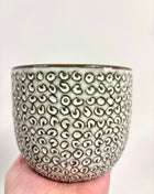 Grey speckled pot