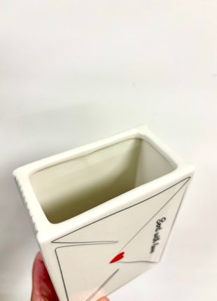 Love letter book vase