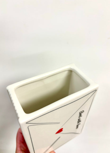Love letter book vase