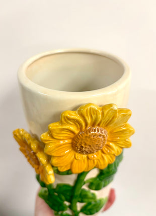 Sunflower 2 stem vase