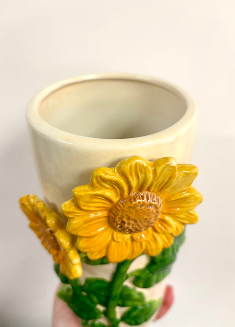 Sunflower 2 stem vase